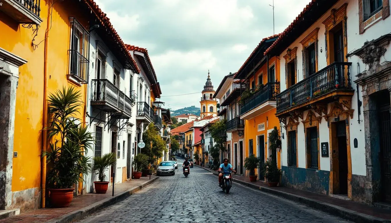 Filming in Salvador with Pelourinho colonial architecture